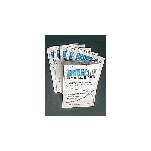 BridgeAid Dental Floss Threaders - Buy 5 Packs of 50/Pack, Get 1 Pack Free (300 Threaders Total)