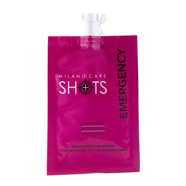 Milano Care Shots – Emergency Keratin Mask – Nourishing Collagen Hair Treatment with Biotin – Hydrating Deep Conditioner for Dry or Damaged Hair – Leave-In Protein Mask, 2x1-1 fl oz Packet