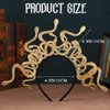 CAKURE Medusa Snake Headband Gold Goddess Headpiece Halloween Party Festival Headdress Medusa Costume Hair Accessories for Women and Girls