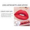 Ailigeus 6Pcs Matte Lipstick Set, Matte liquid Long Lasting Wear Non-Stick Cup, Nude Waterproof Lip Gloss Makeup Kit for Girls Women, Make Up Gift Set. (Set B, 6PCS)