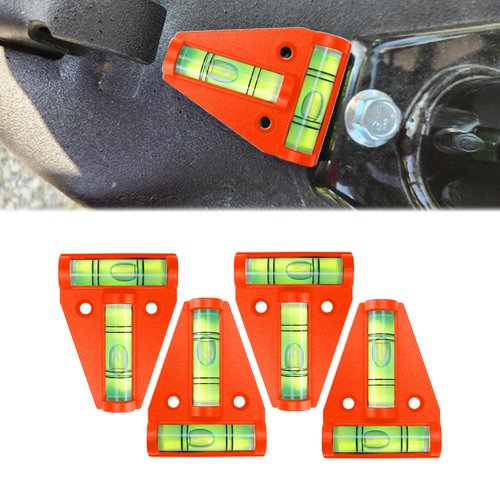 Lecctso 4PCS RV Level, Bubble Level, Magnetic T Type RV Levelers with Screws Mounting, RV Parts Accessories Exterior Leveling Stablilization Levelers Universal for RV Camper Travel Trailer