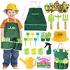 Kids Gardening Set, Garden Tools for Kids Include Rake,Fork,Trowel, Hat ,Watering Can,Gloves,Tote Bag,Plant pots, DIY Bookmark Kits for Toddler Boy Girl