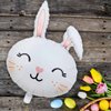 HADCKJA Bunny Balloons Easter Balloons Rabbit Head Foil Balloons for Easter Themed Party Easter Bunny Birthday Party Supplies Decorations Party Sets-5 PCS