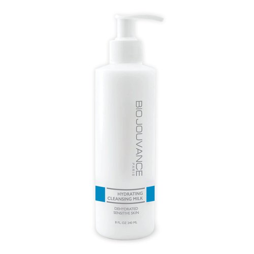 BIO JOUVANCE PARIS - Hydrating Cleansing Milk 8oz / 240ml - For Normal/Dry/Sensitive Skin | Gentle Face Wash & Makeup Remover | Daily Facial Skin Care Treatment Regimen | Made in France
