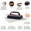 Q-Swiper Griddle Cleaner Kit. Ideal Blackstone Griddle Accessories Cleaner Kit. Flat Top Griddle Cleaning Tool, Built-in Scraper and Wipes & Cloths. Cleans Griddle Hot or Cold + Exterior Cloth.