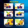 Ontel Balloon Zoom - Balloon-Powered Race Car and Rocket Launcher Toy Set, Ages 3+, Blue Racer Car with Rocket Ship Flyer