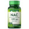 Nature's Truth NAC Supplement | 1200mg | 60 Capsules | N Acetyl Cysteine | Free Form Amino Acid | Non-GMO and Gluten Free Supplement
