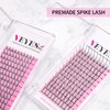 VEYES INC Spikes Lash Extensions 0.07 C Curl 8-16mm Mixed Length, Premium Eyelashes Tray, Professional Supplies for Lash Techs (Matte Black)