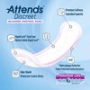 Attends Discreet Bladder Control Pads, Maximum Long, Liner Pads, ADPMAL - Pack of 20