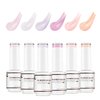Nicedeco Rubber Base Gel Polish for Nails 6 Pcs Rubber Gel Nail Strengthener Nude Pink Nail Gel Polish Set 38