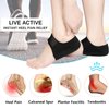 Heel Protectors, Heel Cups, Gel Heel Cushion Support for Plantar Fasciitis, Heel Pain, Achilles Tendinitis, Dry Cracked Heels, Heel Pads for Men & Women, L