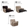 Zenna Home, Tan Furniture Cover: Stretch Plush 4-Piece Recliner Slipcover (EFCRSTTN)