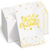 100Pcs Merry Christmas Napkins, Disposable Paper Napkins, Paper Cocktail Napkins Hand Towels for Christmas Dinner Winter Holiday Party Decorations and Supplies, 7.9 x 4.3 Inch