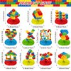Faccito 33 Pcs Building Block Birthday Party Supplies Building Block Themed Honeycomb Centerpieces Decorations Brick Table Gifts for School Valentine's Day Holiday Party Reward Gifts Decor