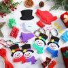 Yuxung 24 Sets Christmas Craft Kits DIY Christmas Snowman Necklace Crafts Kit Xmas Foam Crafts Christmas Holiday Gifts Party Favor Craft Activities