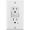 Leviton GFCI Outlet with Guidelight, 15 Amp, Self Test, Tamper-Resistant with LED Indicator Light, Replaces Plugged in Night Light, GFNL1-W, White