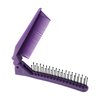 VOCOSTE Portable Folding Hair Comb, Travel Portable Folding Mini Hair Comb, Travel Small Foldable Hair Brush Hair Comb for Curly, Wet, Dry, Long Hair, Purple