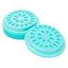 100 PCS Disposable Plastic Glue Pallet Pad for Eyelash Extensions Cyan Flower Shaped Lashes Gasket Adhesive Pigment Holder Base for Nail Art or Tattoo Ink