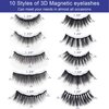 Magnetic Eyelashes with Eyeliner Kit, Magnetic Lashes 10 Pairs, Magnetic Eyeliner 4 tubes, Natural Look, Waterproof, Easy to Use, Comfortable, Magnetic Lashes,