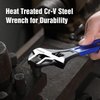WORKPRO 2-piece Adjustable Wrench Set, 6-Inch & 10-Inch Wrenches, Wide Jaw Black Oxide Wrench, Metric & SAE Scales, Cr-V Steel, for Home, Garage, Workshop