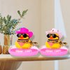 MuMyer Cowboy Duck Car Dashboard Decoration Swim Ring Car Rubber Duck Decoration Accessories with Mini Swim Ring Cowboy Hat Scarf Necklace and Sunglasses(B8-B US-P)