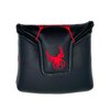 Mykepoda Black with Red Spider Embroidery Golf Club Square Mallet Putter Cover Magnetic Golf Headcover