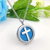 YOUFENG Essential Oil Necklace Diffuser Family Tree of Life Necklace Pendant Aromatherapy Locket Mother's Day Gifts (Cross diffuser necklace)