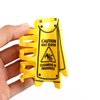 Caution Wet Floor Sign Hair Claw, Cleaning in Progress Hair Clips, Personalized Acetate Hair Claw for Women Yellow