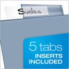 Cardinal Expanding Plastic Binder Dividers, Flexible Front Pockets Expand 1/4", 5-Tab, Insertable Multicolor Tabs, Letter Size, 1 Set (84012CB)