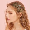 Snap Clips Leather Cloud Hair Clips Snap Hair Barrettes Non Slip Star Hair Accessories Leopard Colors Metal Hair Clips for Girls Women -8P-Star & Cloud