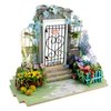 Hands Craft DIY Miniature Dollhouse Kit | 3D Model Craft Kit | Pre Cut Pieces | LED Lights | 1:24 Scale | Adult Teen | Garden Entrance (DGM02)