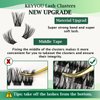 Lash Clusters 96pcs Individual Lashes D Curl 12mm Eyelash Clusters KEYYOU Volume Wispy Lash Extension Soft&Comfortable Easy DIY at Home(Y18,D-12mm)
