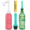 2PCS-Pack Portable Bidet for Travel Bidet Bottle+ Green Pocket Bidet Backpack Camping Bidet , with Water Seal Cap + Storage Bag ,Peri Bottle for Postpartum Essentials