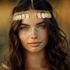 Aukmla Coins Head Chain Gold Sequin Headpiece Hair Chains Festival Costume Headband Hair Accessories for Women and Girls