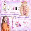 GINMIC Pretend Makeup for Toddlers, Pretend Play Makeup for Little Girls,Toddler Toys Makeup kit with Unicorn Cosmetic Bag for Little Girls Age 3 4 5 6 7+ Birthday Christmas Princess Gifts
