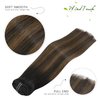 WindTouch Clip in Hair Extensions Human Hair Extensions 18 Inch 120g 7pcs #2T6P2 Dark Brown to Chestnut Brown Balayage Clip in Hair Extensions Clip in Hair Extensions Real Human Hair Double Weft