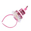 NUOBESTY Happy Birthday Cake Headband Cupcake Hairband Sequins Headpiece Band Party Hair Hoop Birthday Tiara Hair Accessories for