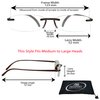 proSPORT Reading Glasses +1.25 Red Frame Rimless Full Lens Reader Ultra Lightweight Flexible Men Women