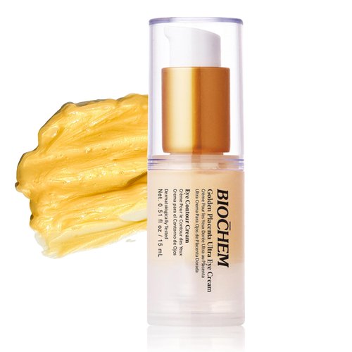 BIOCHEM Golden Placenta Ultra Eye Cream - 0.51 fl oz / 15 ml, Luxury Eye Contour Treatment for Wr...