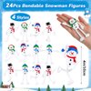 JellyArch 50 Pcs Christmas Holiday Character Christmas Bendable Figures Snowman Bendable for Christmas Party Favors Prizes Goodie Bag Winter Stocking Stuffers, 4 Assorted Styles