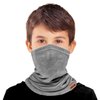 2 PCS Kids Neck Warmer Gaiter Winter Fleece Neck Cover Balaclava Windproof Face Cover Mask for Ski Motorcycle Grey,Black