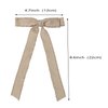 Bow Hair Clip for Girls Skinny Bow Hair Slide Barrette Wavy Edge Hair Bow Long Tail Ribbon Tassel Hair Bow Clips for Women Simple Hair Ribbons Accessories Pack of 4
