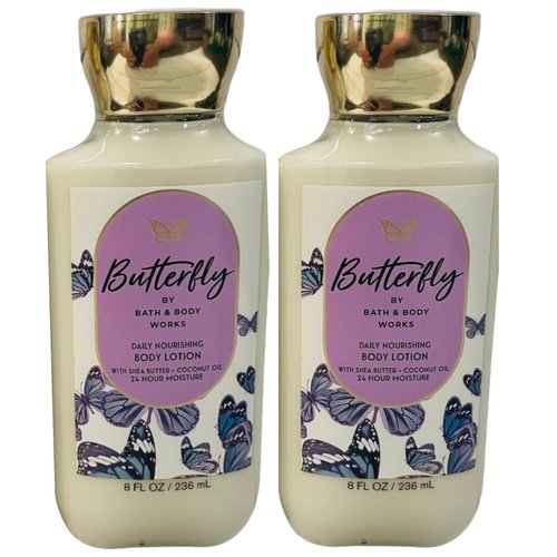 Bath & Body Works Butterfly Body Lotion 8 Ounces Each Pack of 2 Packaging May Vary
