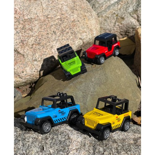 1 Set of 4pcs Mini Pull Back Off-Road Toy Cars Vehicles, Jeep-Like, Birthday Gifts, Party Favors,Christmas Stuffers for Toddlers Kids Boys Girls
