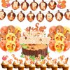 Squirrel Birthday Party Decorations Woodland Animals Squirrel Party Supplies Includes Squirrel Happy Birthday Banner Cake Topper Cupcake Toppers Balloons for Squirrel Themed Party Zoo Animals Party