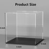 HEMYLU Acrylic Box with Matte Black Base, 5 inch Cube Clear Acrylic Display Case, Dust-Proof Display Case for Collectibles, Toys (5x5x5 inch)