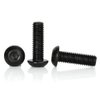 M6 x 16mm Button Head Hex Socket Cap Screws Bolts, 10.9 Grade Alloy Steel, Black Oxide Finish, Fully Threaded, 25 PCS