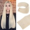 Clip in Hair Extensions, JWLFLOWXISS 24 Inch Long Straight Hair Extensions 5PCS Invisible Thick Clip on Hairpiece Lace Weft Lightweight Synthetic Hairpieces for Women