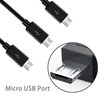 GELRHONR Short Micro USB Splitter Cable,3 in 1 USB 2.0 A Male to Three Micro USB Male Charging Cord Multi Micro USB Data Sync Adapter Cable Split Micro USB Connection Wire (Black-0.25m-3 Mrico)