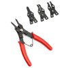 Snap Ring Pliers, Hosrnovo 4 In 1 C Clips Removal Retaining Set for Automotive and Engine Repair, Interchangeable Jaw Head 45 90 and 180 Degree Angled Jaws